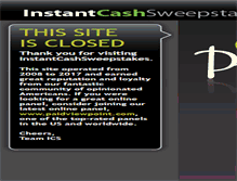Tablet Screenshot of instantcashsweepstakes.com